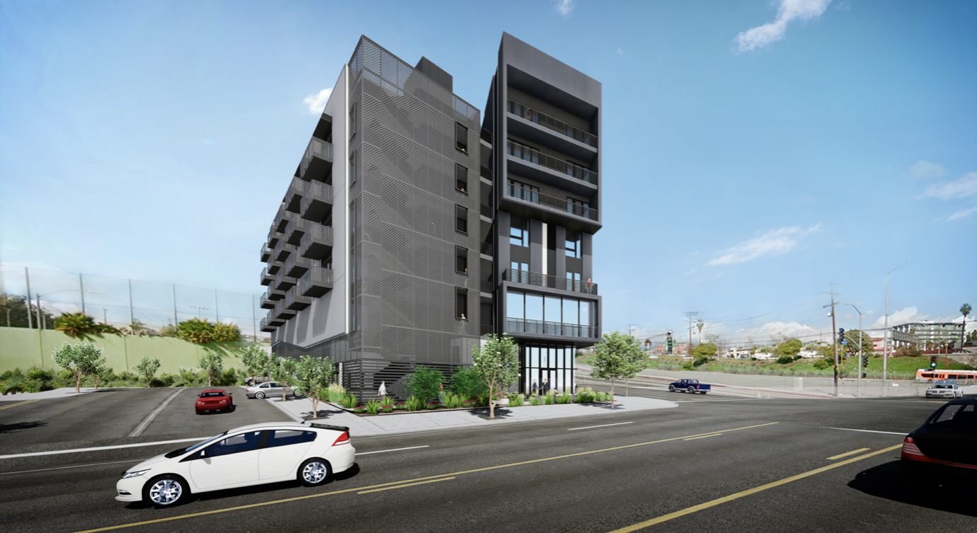 1100 West Temple Street. Rendering by Urban Architecture Lab.