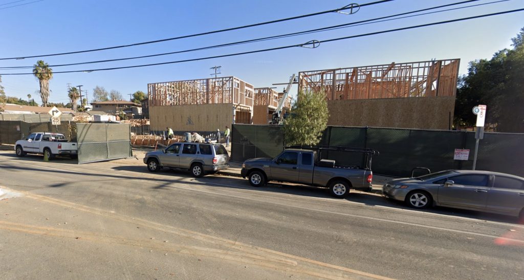 Small Lot Houses Under Construction At 3400 North Fletcher Drive In