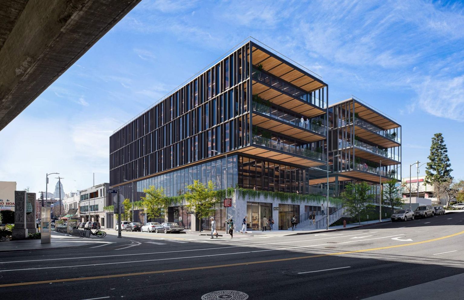 A New Office Building Is Under Construction At 843 North Spring Street