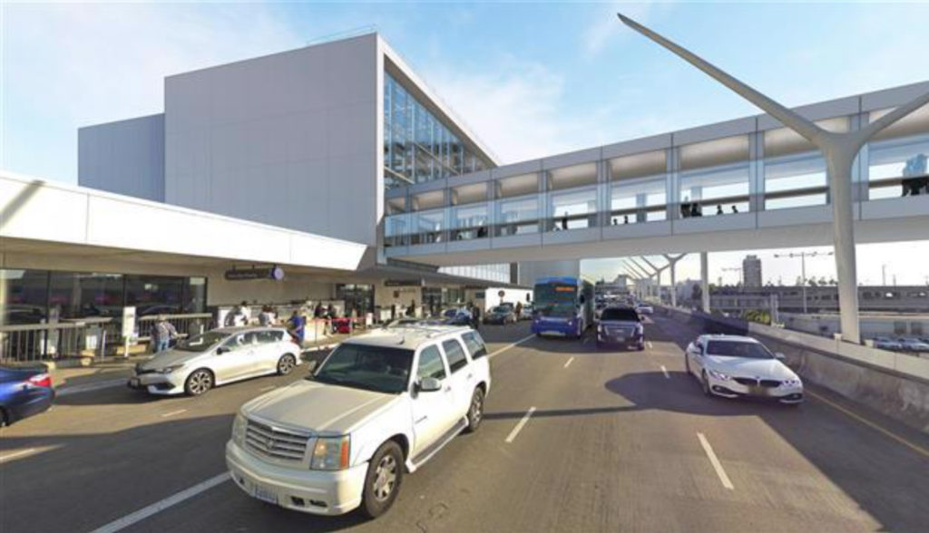 LAX Bridge Installed at Terminal One - LA YIMBY