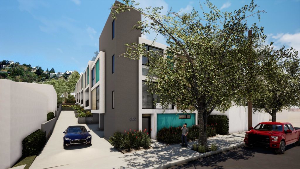 Small Lot Houses Under Construction At 2820 Rowena Avenue In Silver Lake