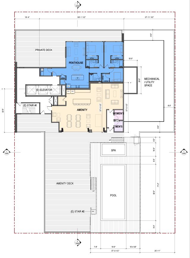 6380 Wilshire Boulevard Proposed Penthouse Floor Plan