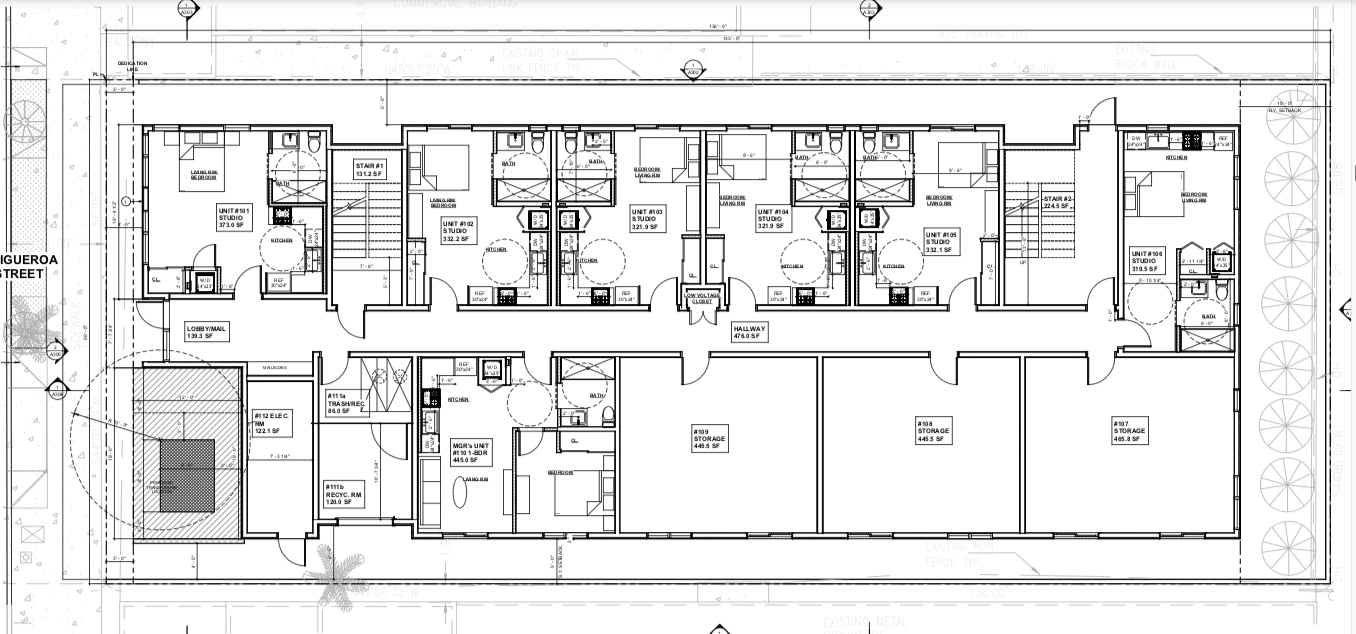 5326 North Figueroa Street First Floor Plan
