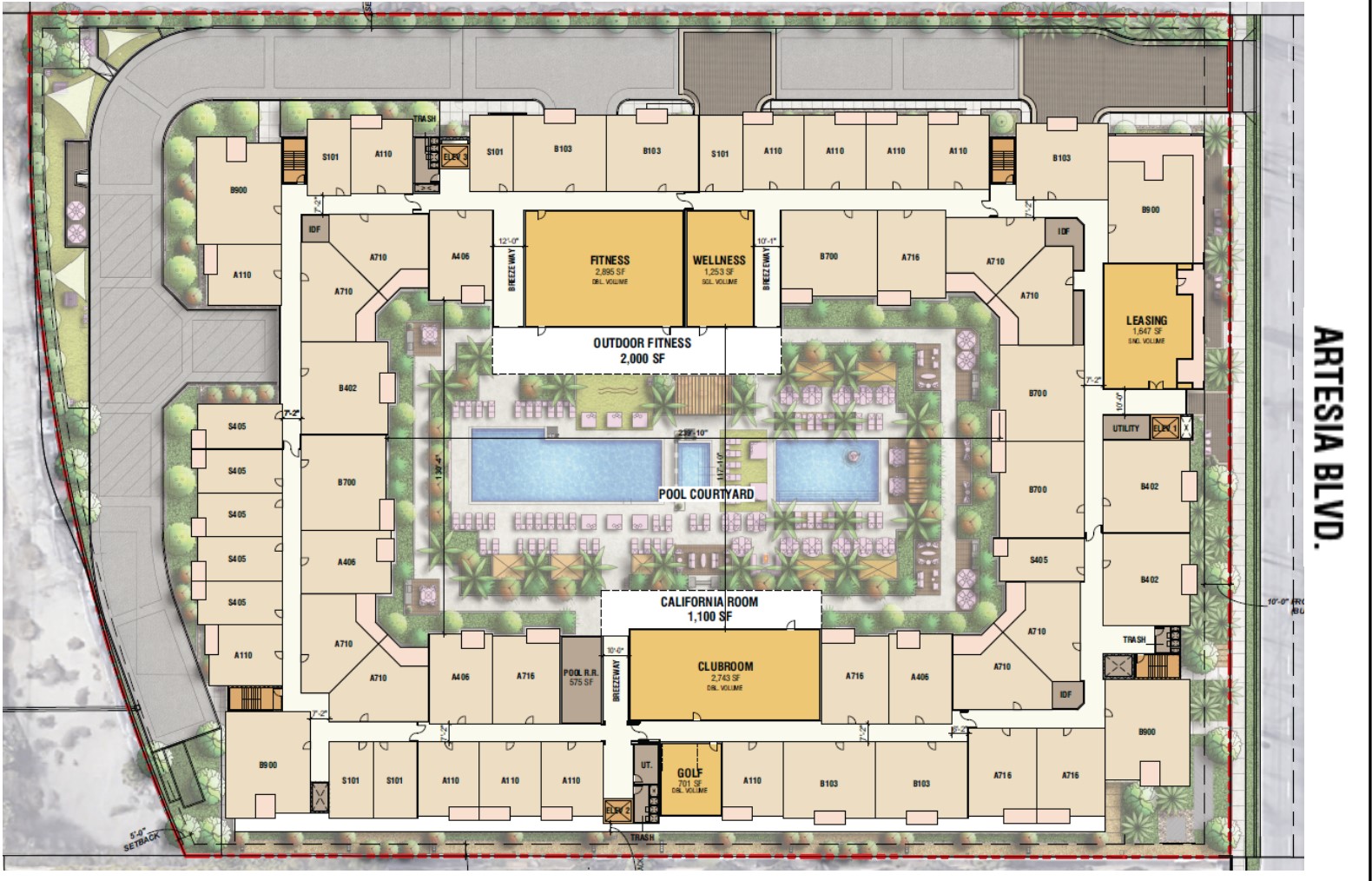 1610 West Artesia Boulevard Level 2 Floor Plan