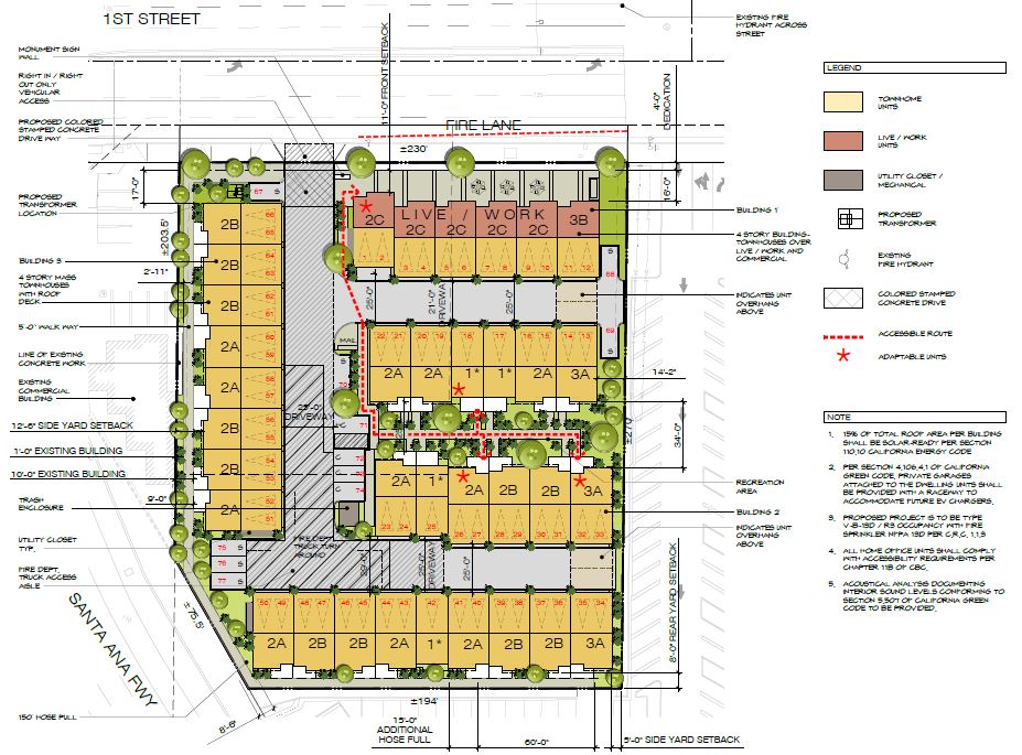 1814-1818 East First Street Site Plan