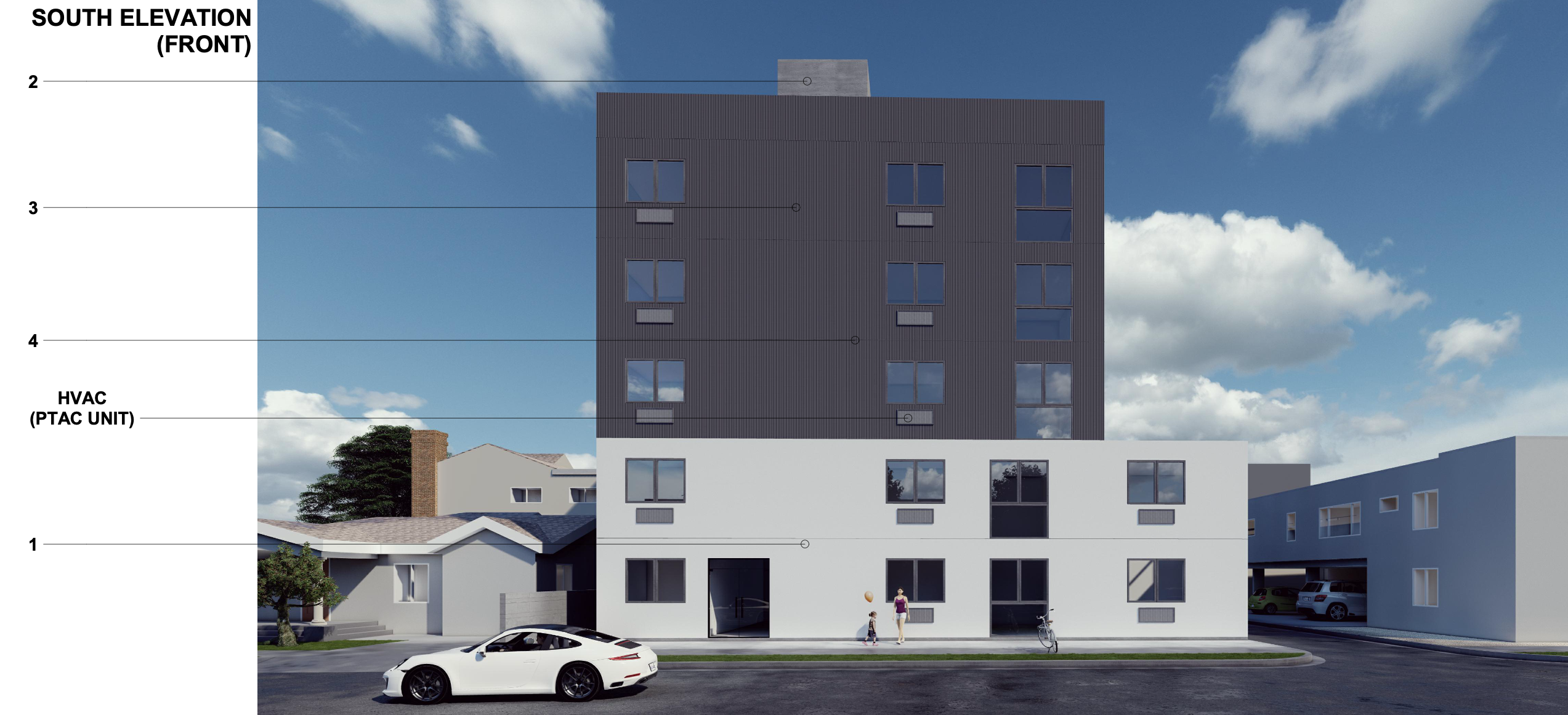 3990 Wade Street South Elevation
