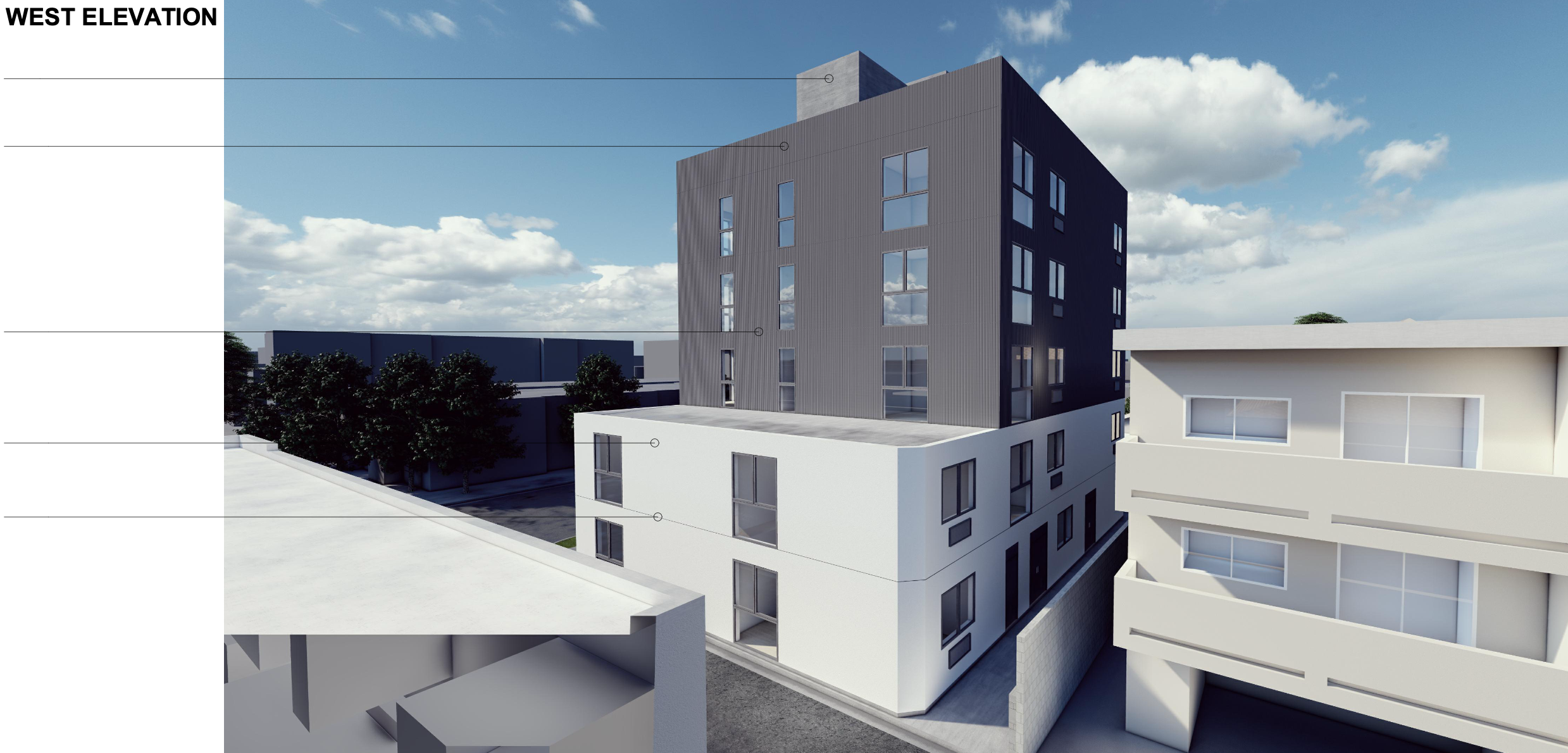 3990 Wade Street West Elevation
