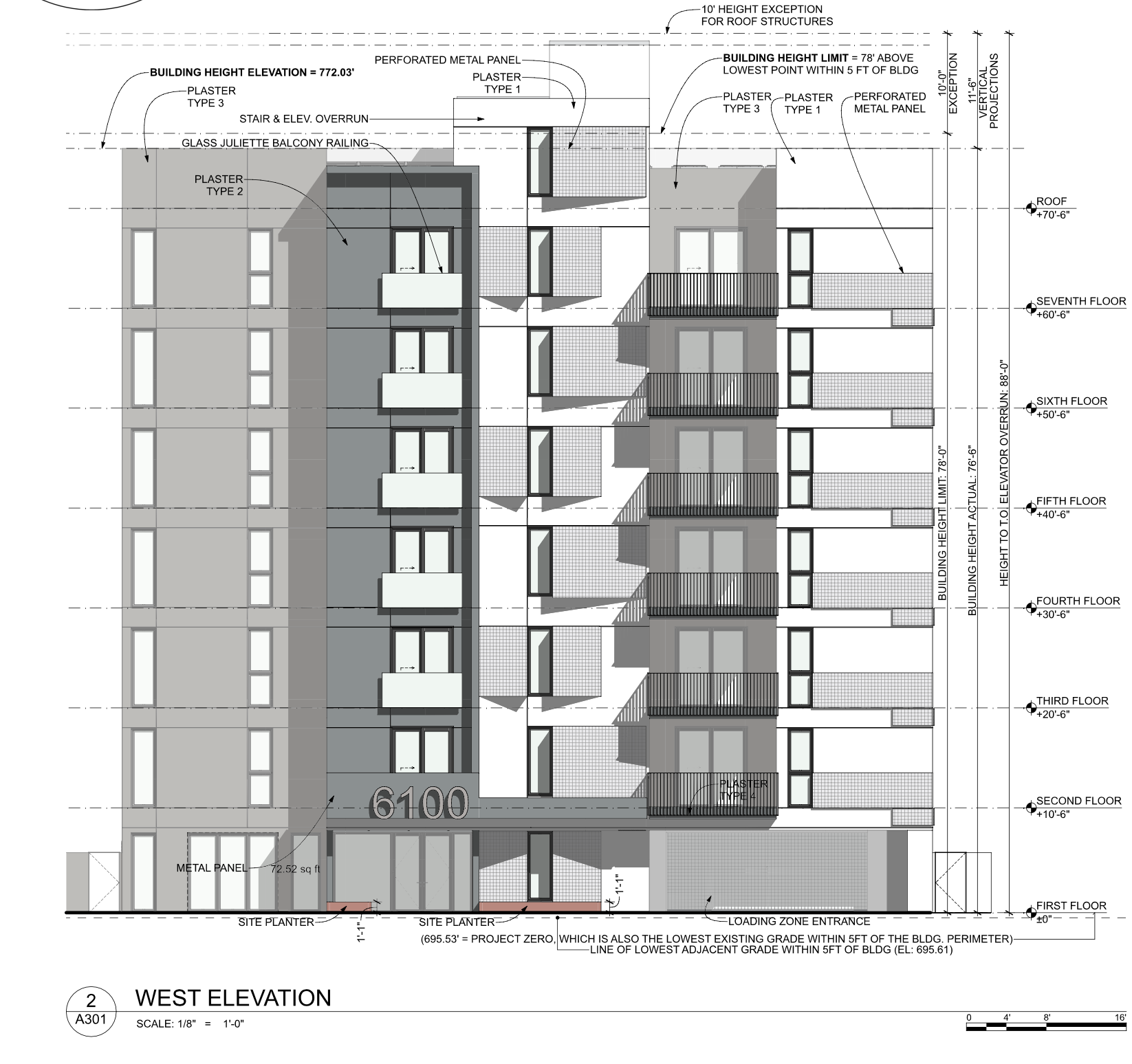 6100 Hazeltine Avenue West Elevation