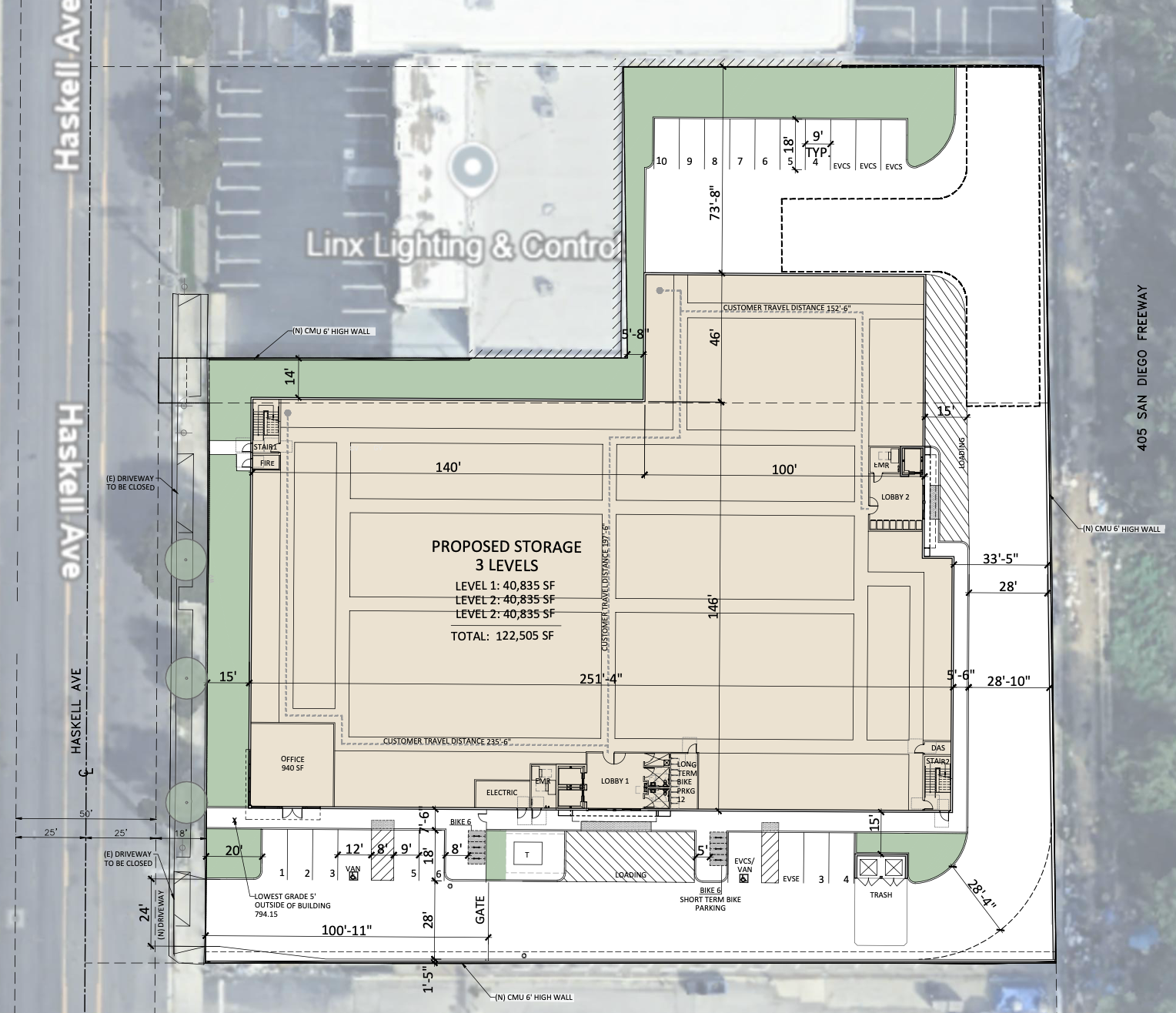 8144 Haskell Avenue Site Plan