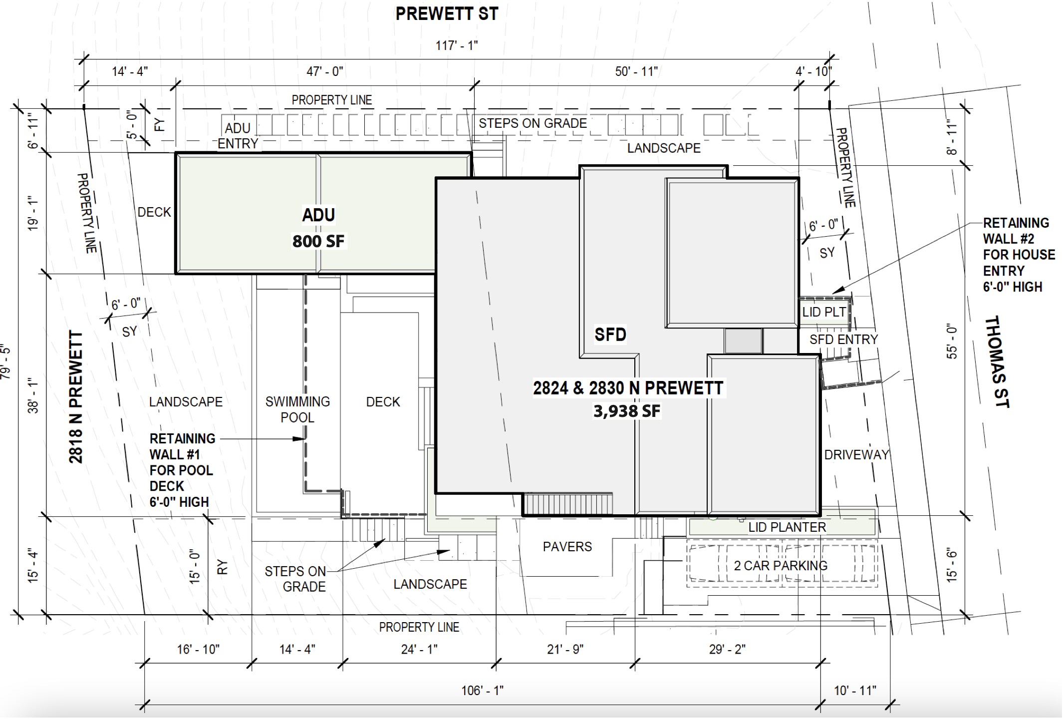 2824-2830 North Prewett Street Plan