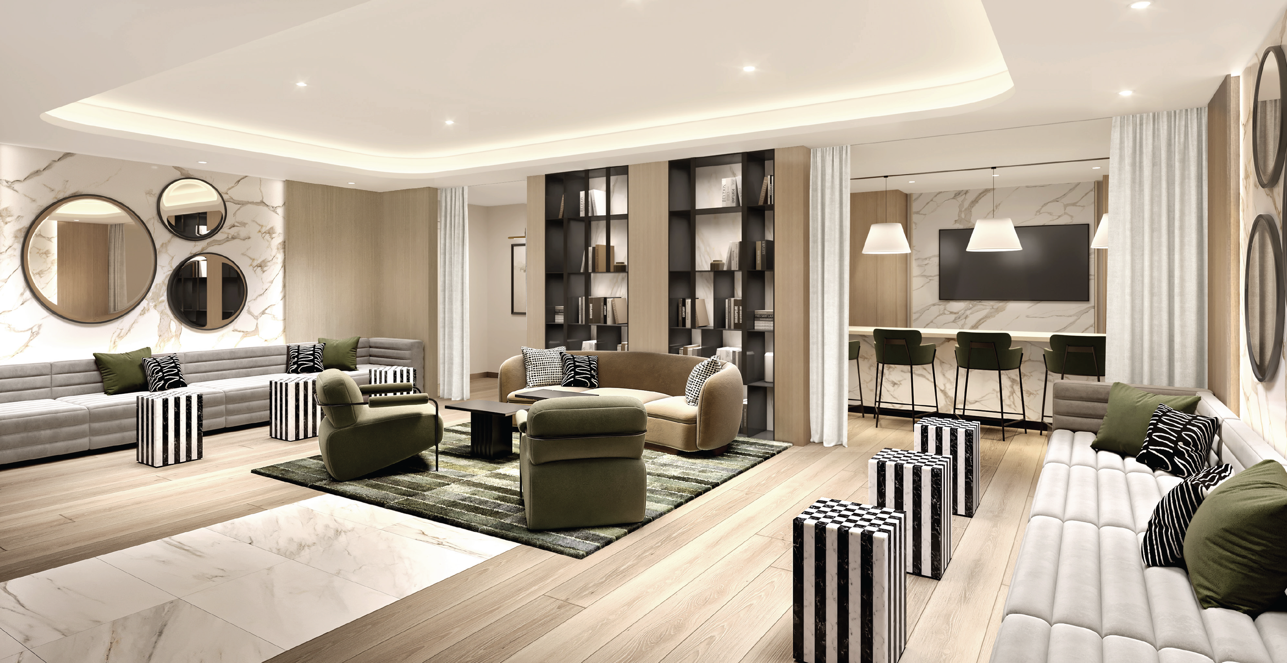 495 Apartments to 3550 Wilshire Boulevard Interior