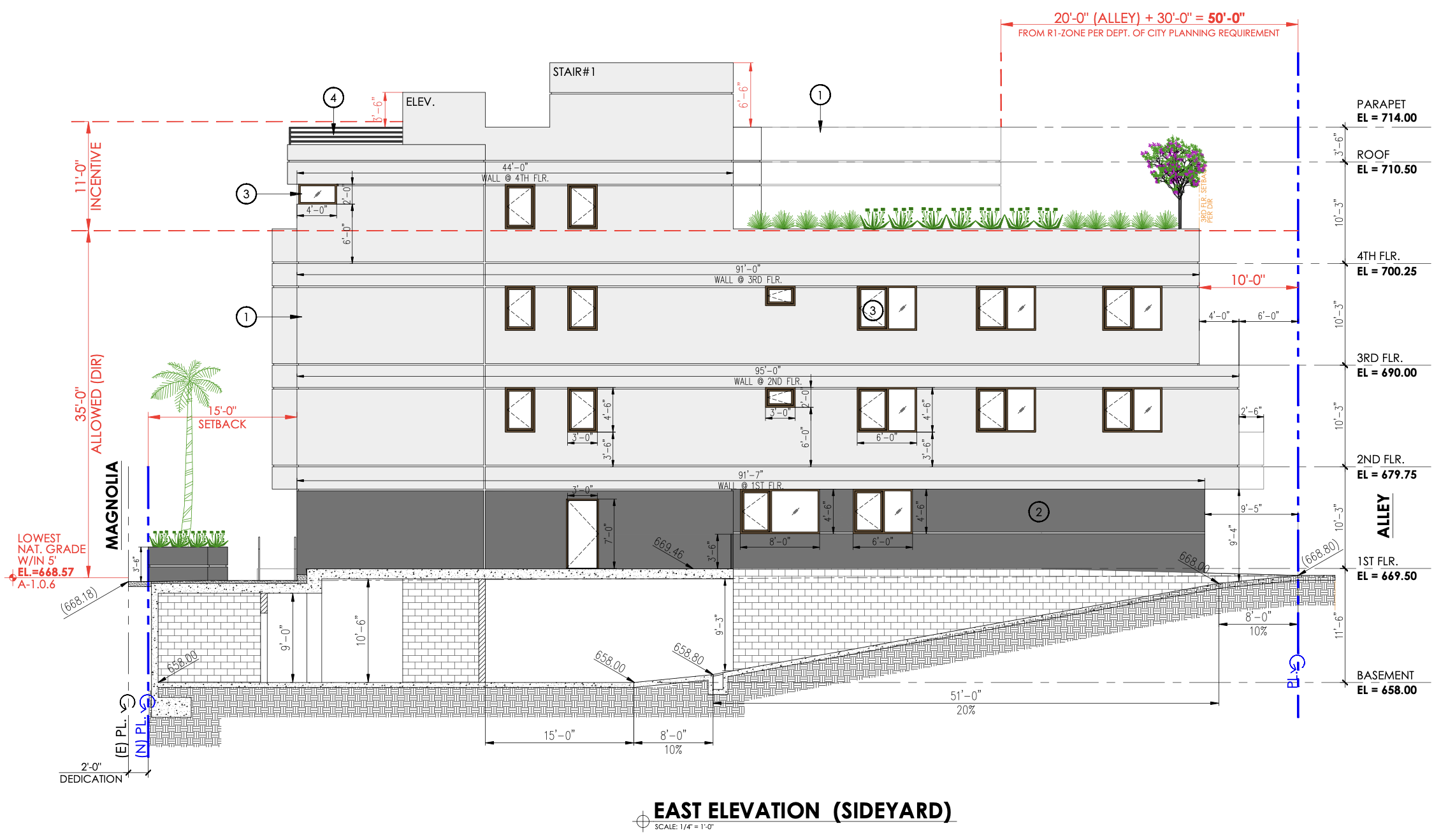14723 West Magnolia Boulevard East Elevation