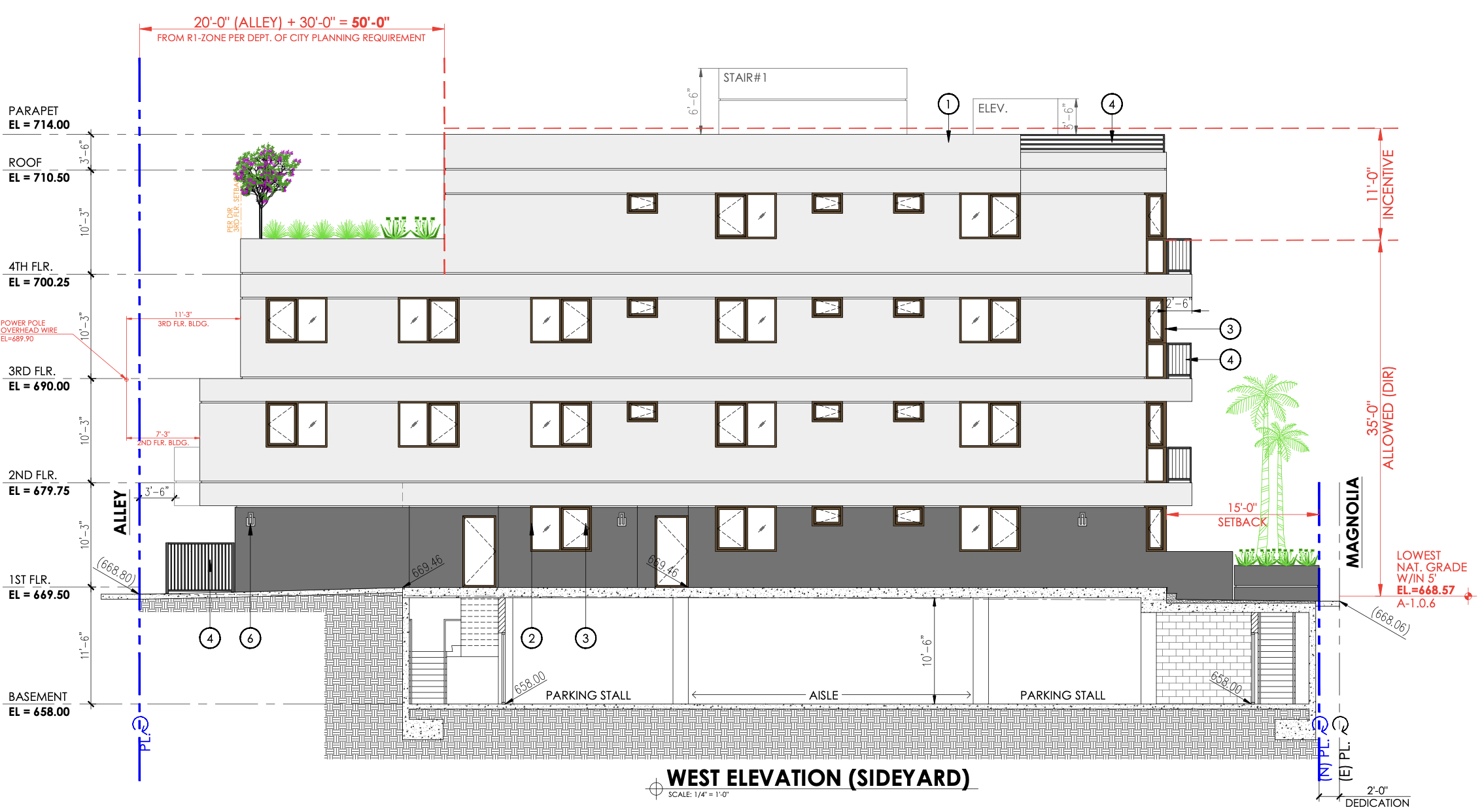 14723 West Magnolia Boulevard West Elevation
