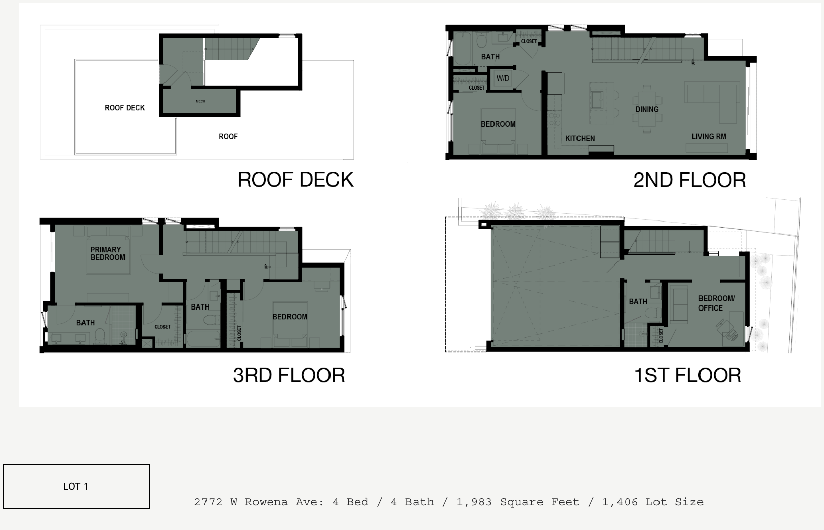 2772 Rowena Avenue Floor Plans Lot 1