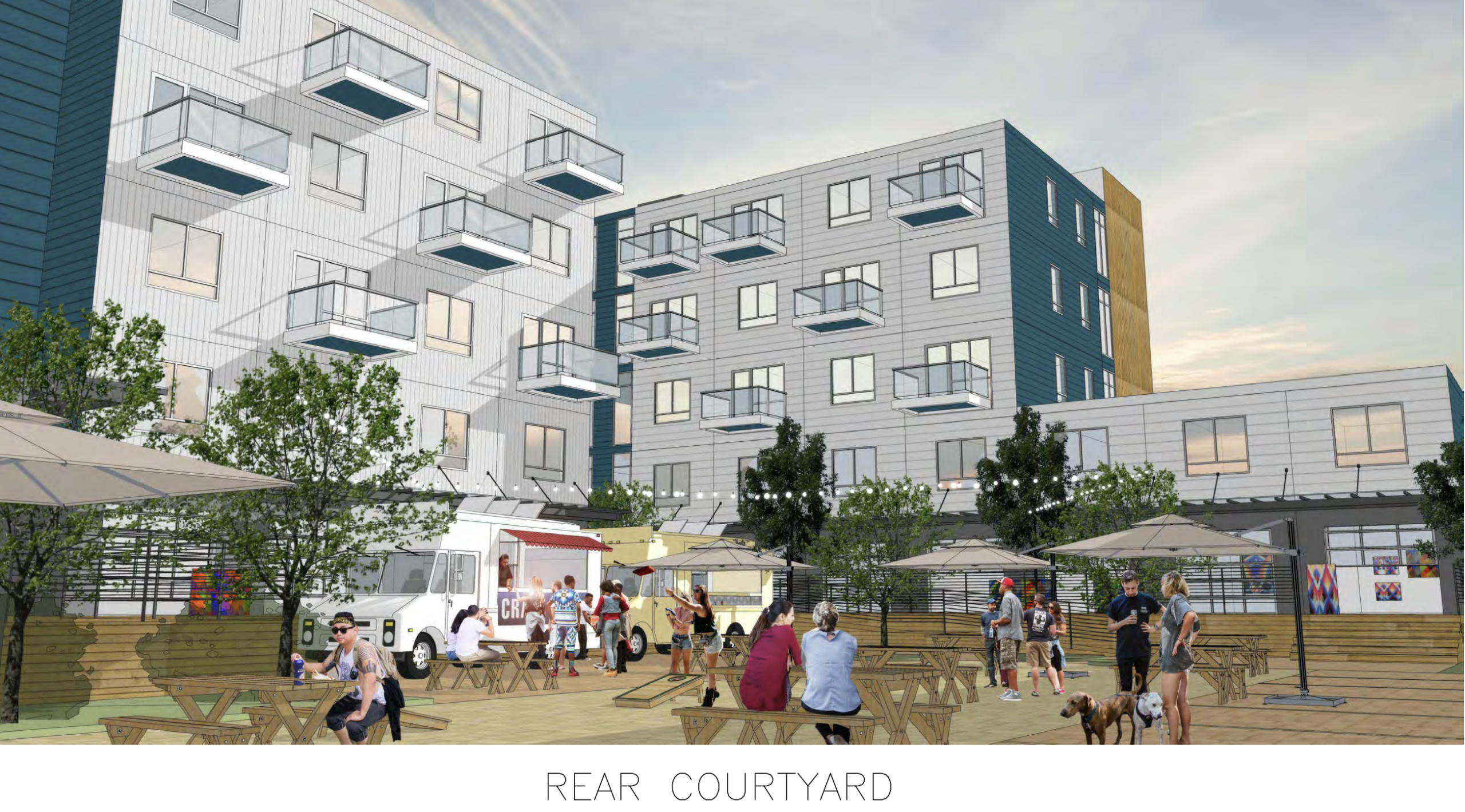 1435-1465 North Main Street Rear Courtyard