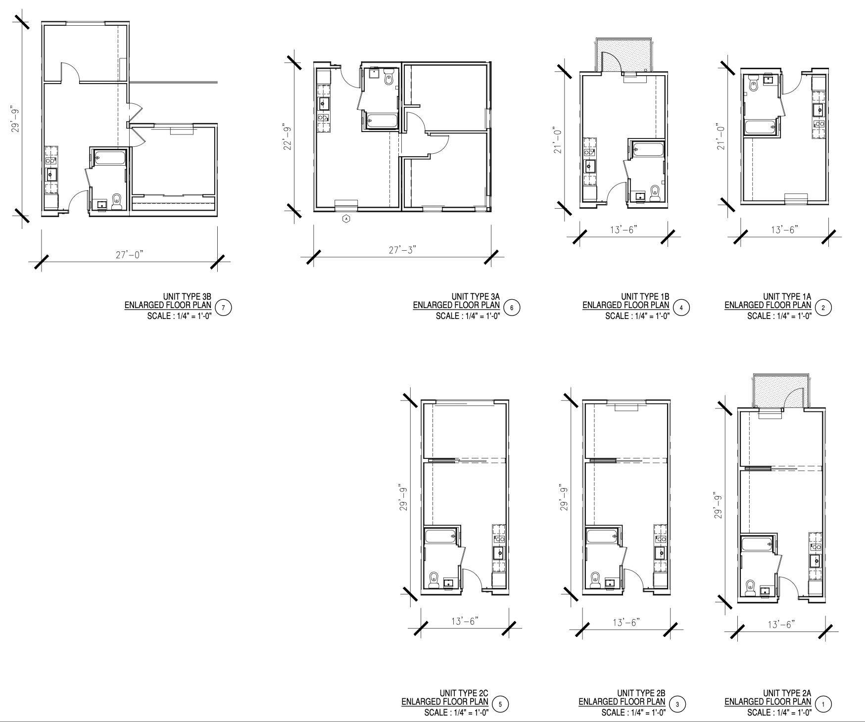 1435-1465 North Main Street Unit Layouts
