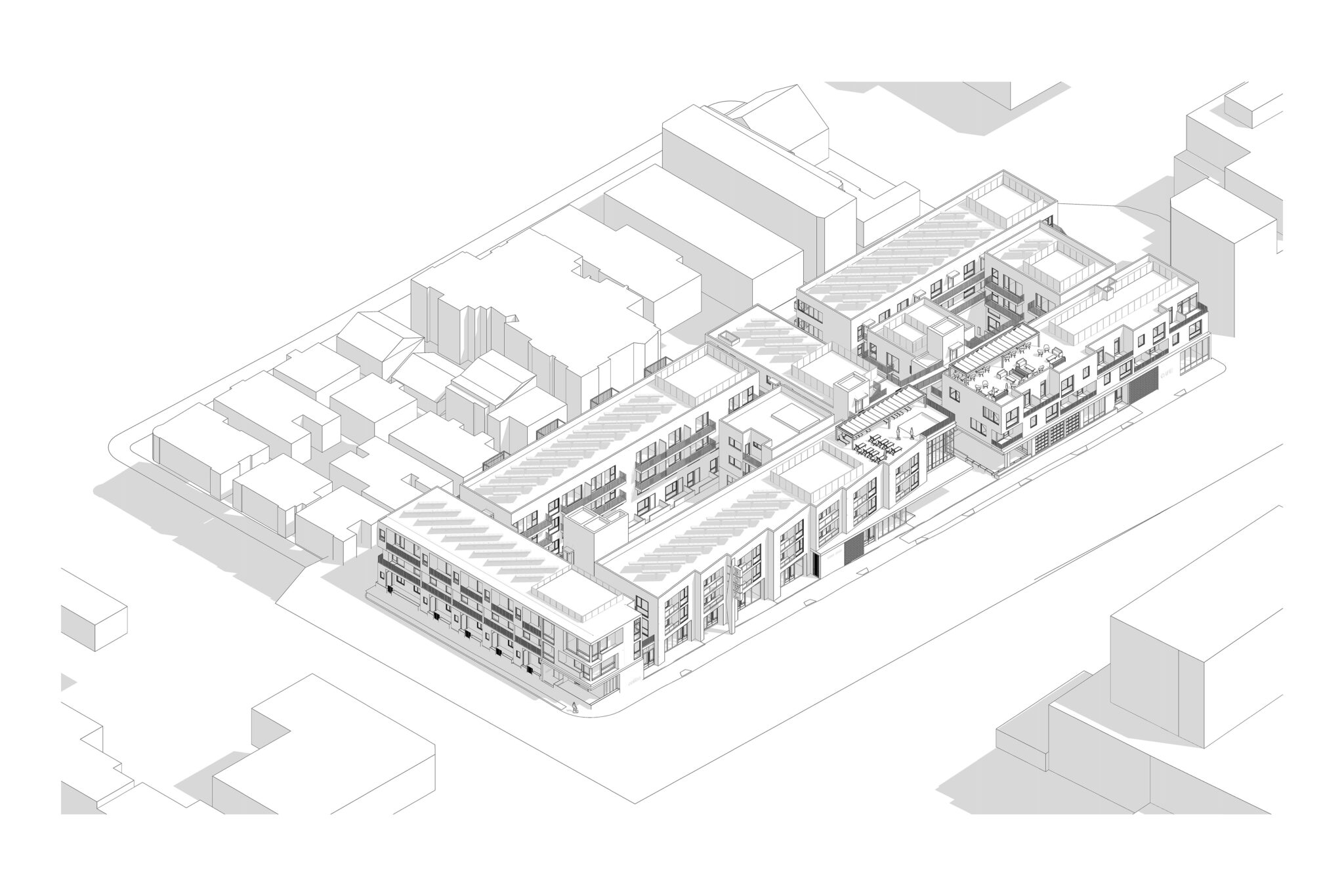 216-234 Pico Boulevard Aerial Drawing