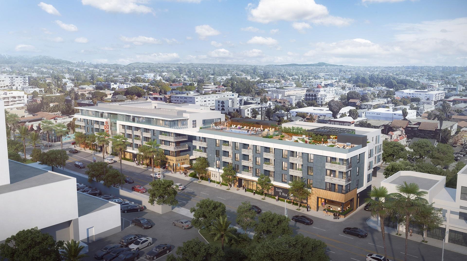 Courtyard-Centered Housing and Retail Take Shape at 234 Pico