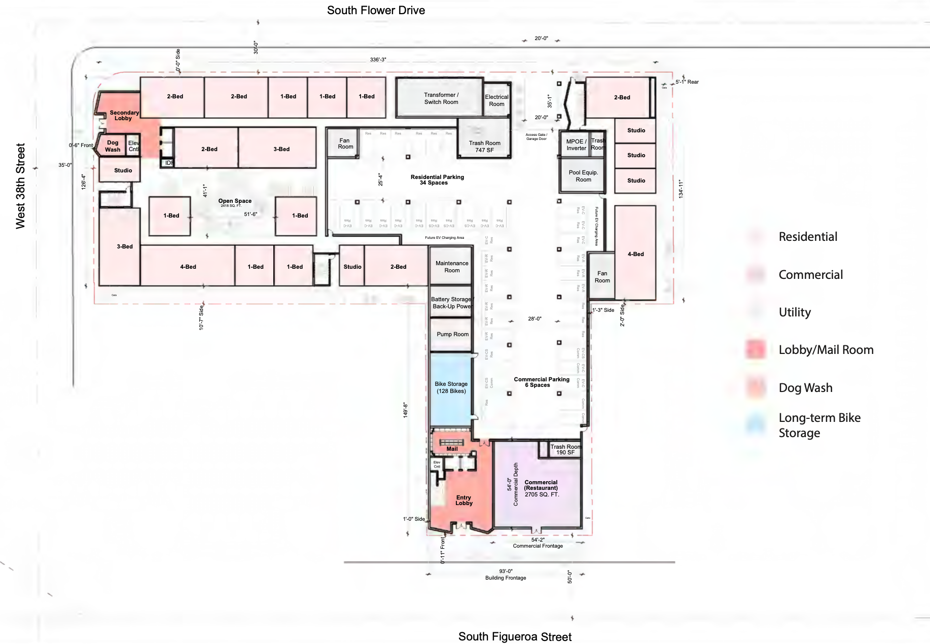 3822 South Figueroa Street Site Plan