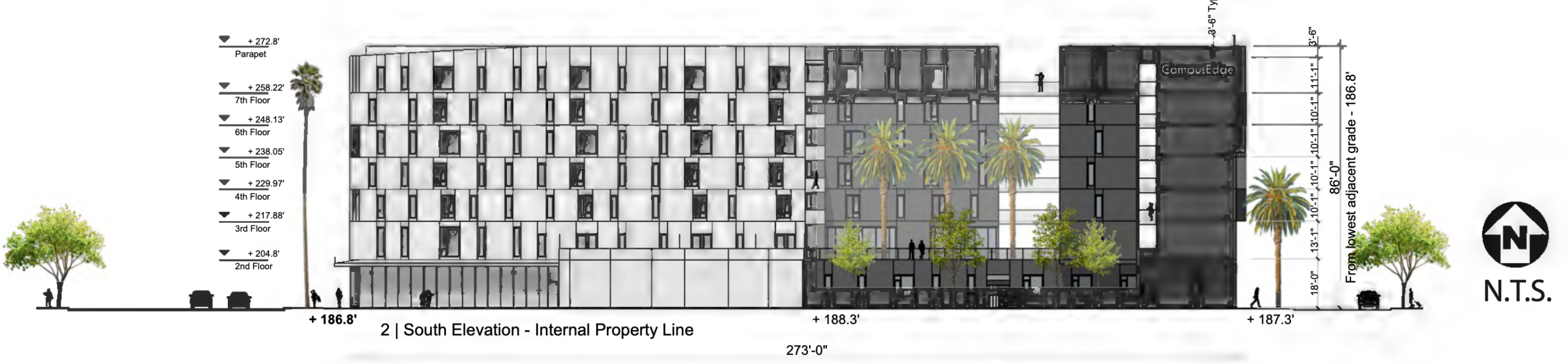 3822 South Figueroa Street South Elevation