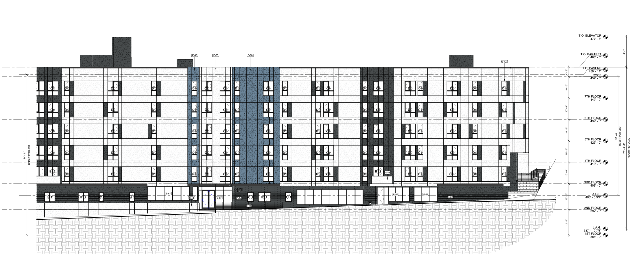 1150 Sunset Boulevard Elevation