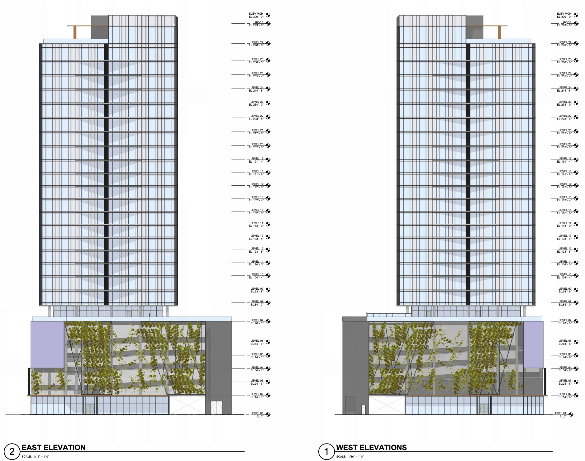 6409 Sunset Boulevard Elevations